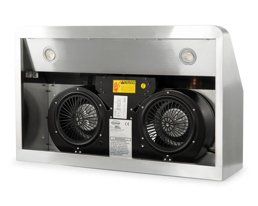 Hotte aspirante en inox - avec moteur - 900 x 560 x 250 mm