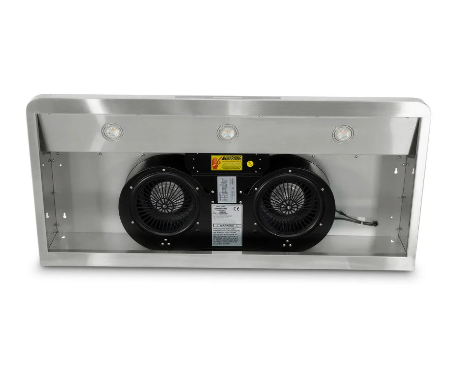 Hotte aspirante en inox - avec moteur - 1.200 x 560 x 250 mm