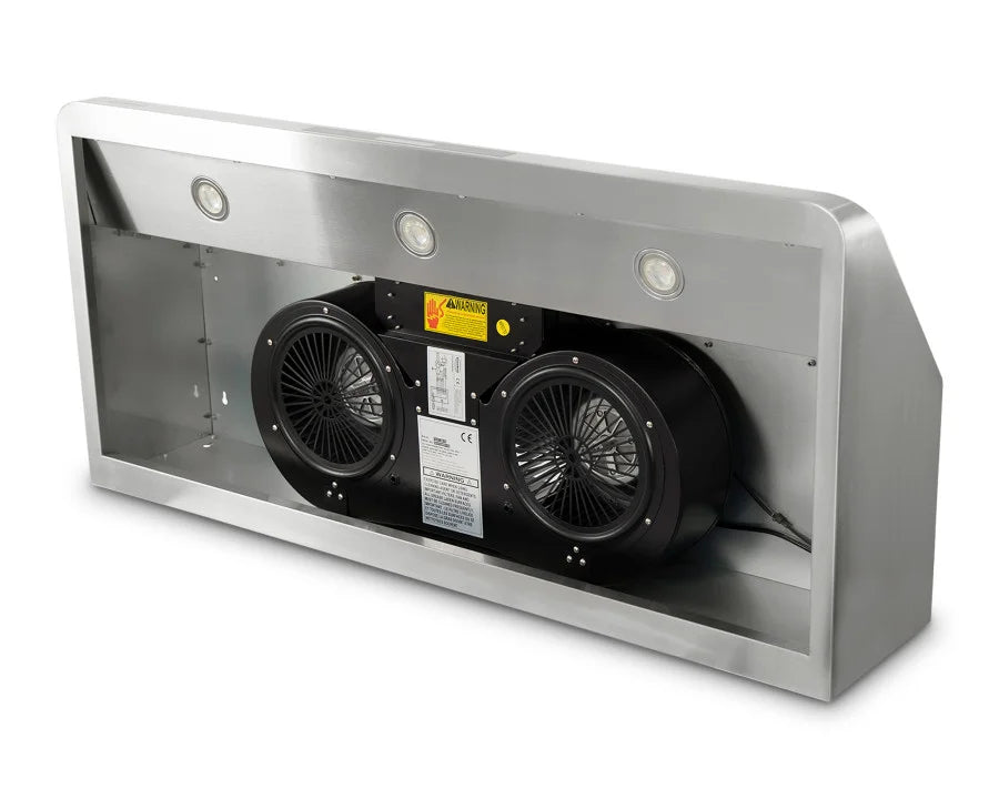 Hotte aspirante en inox - avec moteur - 1.200 x 560 x 250 mm