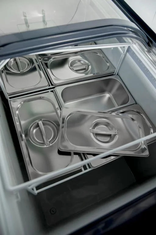 Vitrine à glace avec dessus vitré – 6 x 5 L – 273 L – bacs à glace inclus