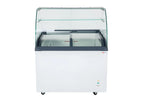 Vitrine à glace avec dessus vitré – 6 x 5 L – 273 L – bacs à glace inclus