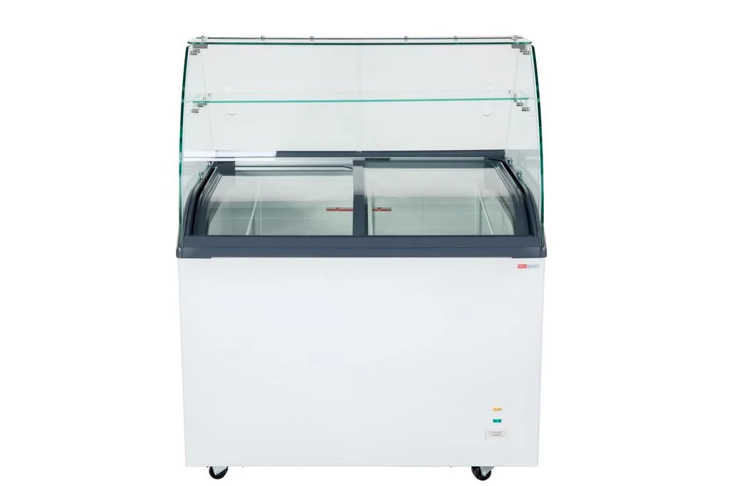 Vitrine à glace avec dessus vitré – 6 x 5 L – 273 L – bacs à glace inclus
