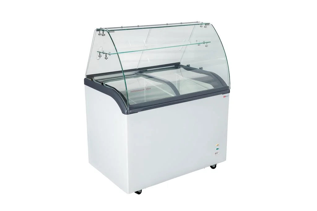 Vitrine à glace avec dessus vitré – 6 x 5 L – 273 L – bacs à glace inclus