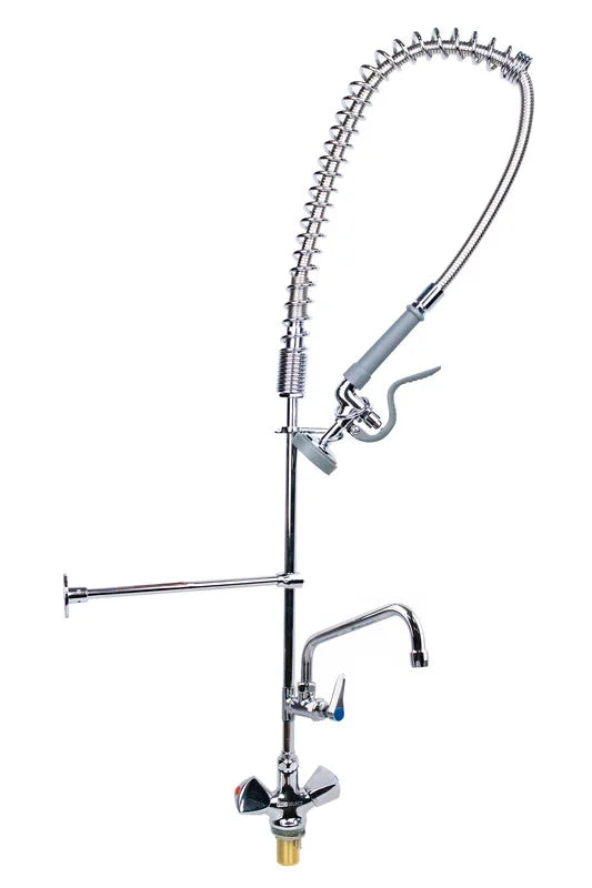 Douchette professionnelle monotrou avec colonne réglable, mitigeur et robinet pivotant - 1.000 mm