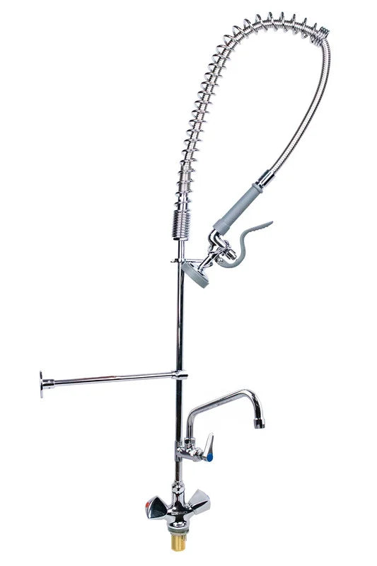 Douchette professionnelle monotrou avec colonne réglable, mitigeur et robinet pivotant - 1.200 mm