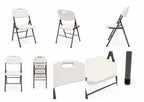 Chaise pliante - charge maximale 160 kg - blanche