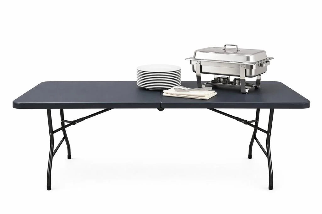 Table pliante - 1.800 x 740 x 740 mm - Noire