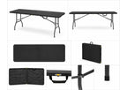 Table pliante - 1.800 x 740 x 740 mm - Noire