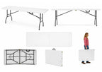 Table pliante - 1.800 x 740 x 740 mm - Blanche