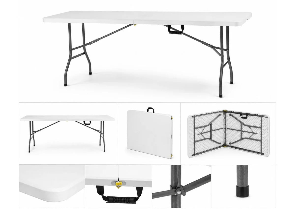 Table pliante - 1.800 x 740 x 740 mm - Blanche