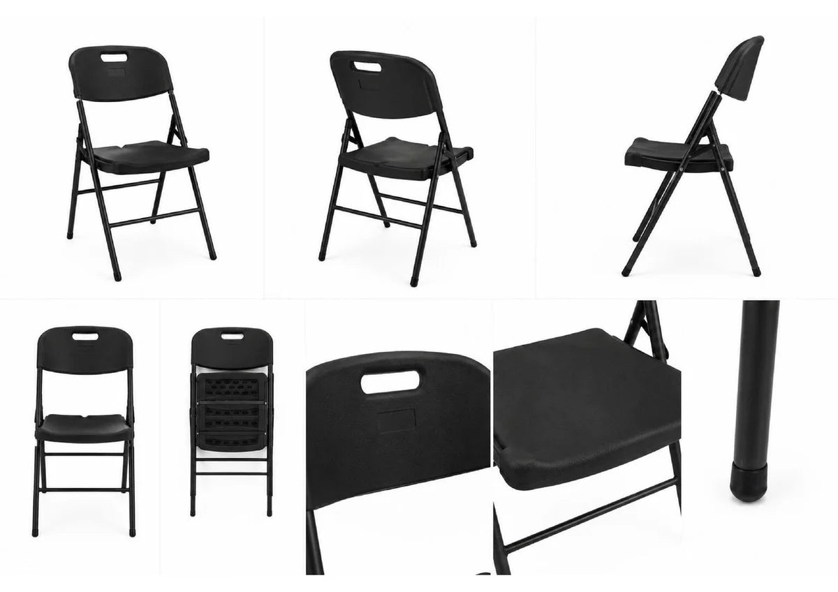 Chaise pliante - charge maximale 160 kg - noire