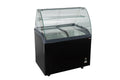 Vitrine à glace avec couvercle coulissant en verre – 6 x 5 L – 273 L – noire