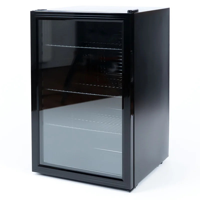 Armoire à boissons avec porte vitrée – 115 L – noire