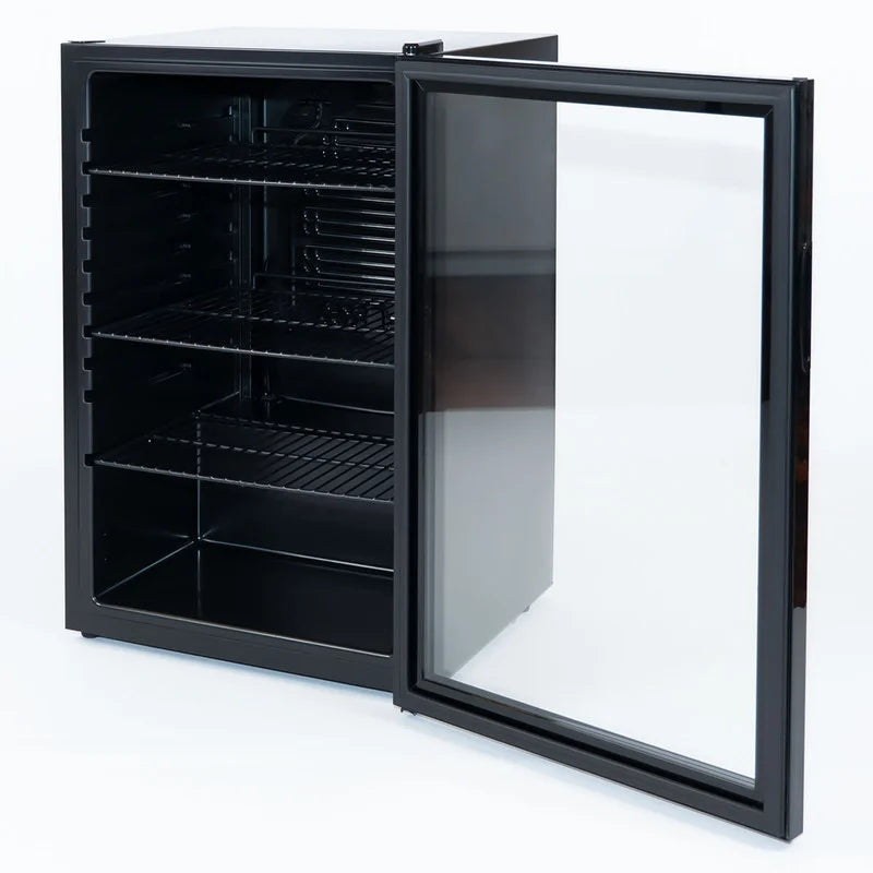 Armoire à boissons avec porte vitrée – 115 L – noire