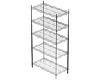 Rayonnage – chromé – 5 niveaux – 910 x 455 x 1810 mm