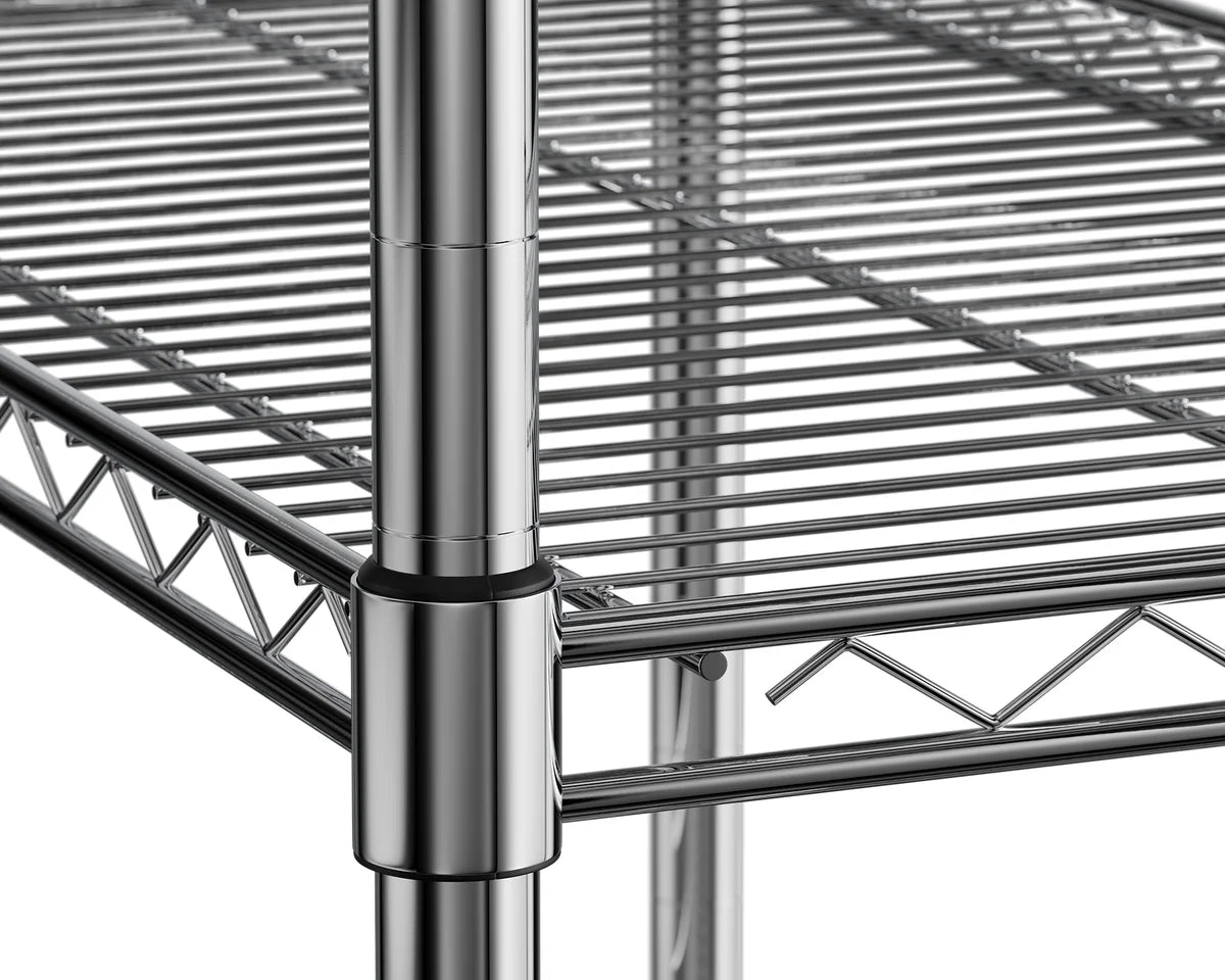 Rayonnage – chromé – 5 niveaux – 910 x 455 x 1810 mm