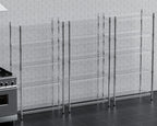 Rayonnage – chromé – 5 niveaux – 910 x 455 x 1810 mm