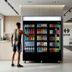 Armoire à boissons ECO 1500 avec portes battantes et fronton lumineux