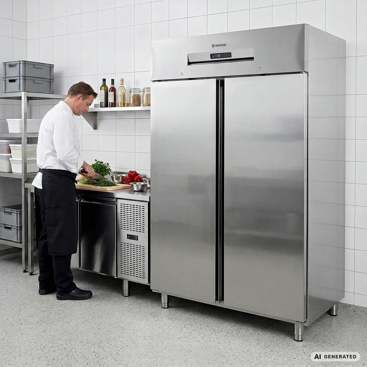 Armoire de congélation Profi 1400 GN 2/1 Superior - avec 2 portes