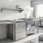 Lave-vaisselle PROFI Digital 50 SLE panier 50x50 cm, avec doseur de détergent & de produit de rinçage, avec pompe de vidange & adoucisseur, Fabriqué en Europe, 230 V