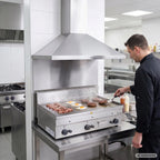 Plaque grill gaz Série 600 - 100/60 - lisse - appareil de table - 15,3 kW