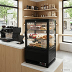 Vitrine réfrigérée ECO 58 litres, éclairage LED, 2 grilles, noire