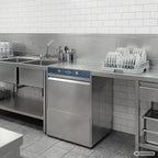 Lave-vaisselle HYPRO Digital 54 SLE panier 50x50 cm, avec doseur de détergent & de produit de rinçage, avec pompe de vidange & adoucisseur, pompe de surpression, Fabriqué en Europe, 400 V