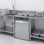 Lave-verres HYPRO Digital 40 SL 40 x 40 cm (panier), avec doseur de détergent & doseur de produit de rinçage, avec pompe de vidange & pompe de surpression, Fabriqué en Europe, 230 V