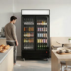 Armoire à boissons ECO 1000 avec portes coulissantes et fronton lumineux