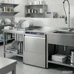 Lave-vaisselle ECO panier 50x50 cm, avec doseur de détergent & de produit de rinçage, avec pompe de vidange & adoucisseur, Fabriqué en Europe, 400 V