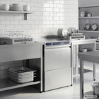 Lave-vaisselle ECO panier 50x50 cm, avec doseur de détergent & de produit de rinçage, avec pompe de vidange & adoucisseur, Fabriqué en Europe, 230 V