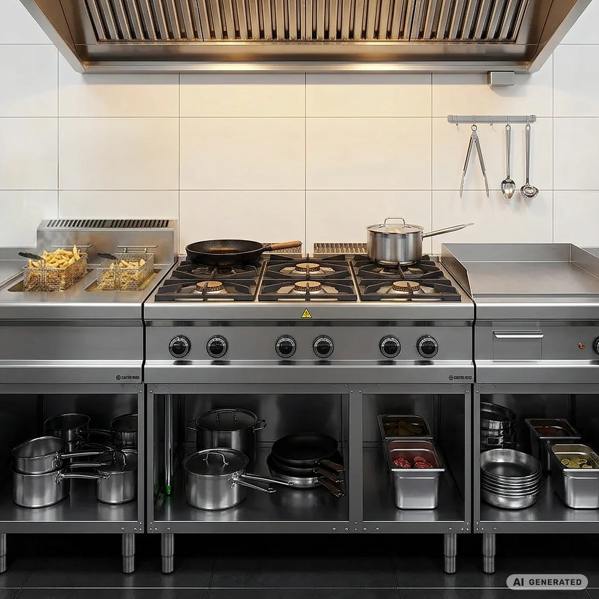 Cuisinière à gaz Série 700 - 110/70 - 6 feux - 42 kW