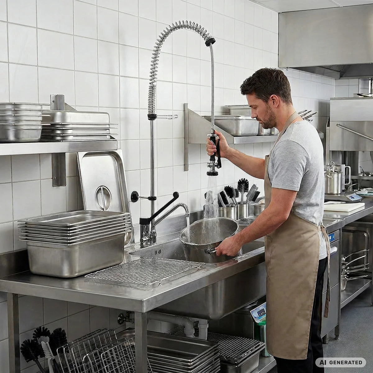 Douchette professionnelle monotrou 200 + mitigeur