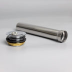 [ET] Bonde d’évacuation en métal avec tube de trop-plein et bouchon pour tables de plonge Basic