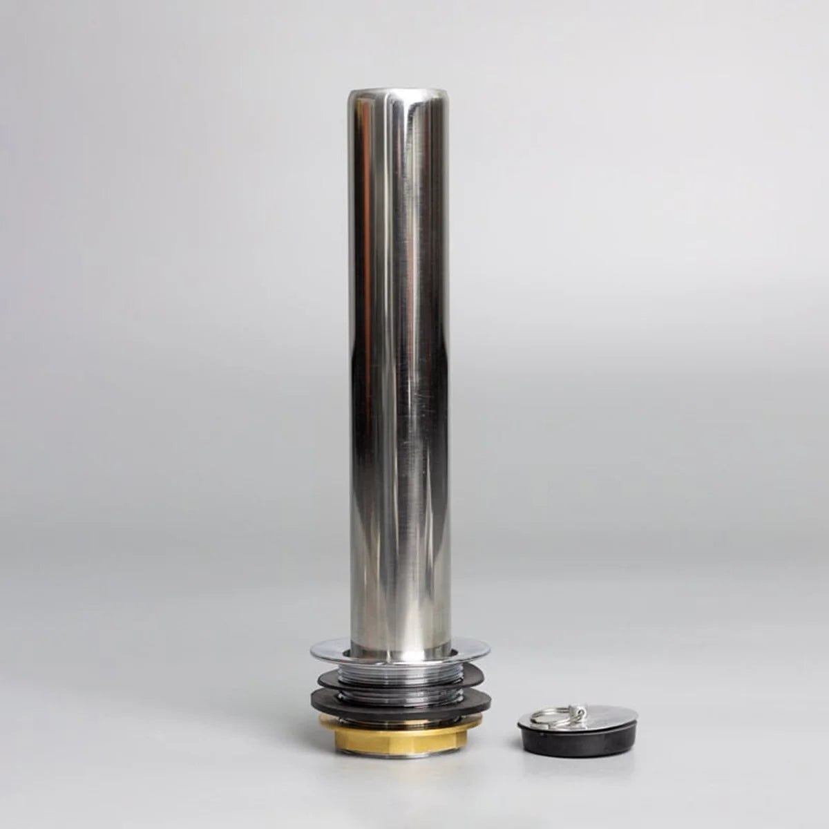 [ET] Bonde d’évacuation en métal avec tube de trop-plein et bouchon pour tables de plonge Basic