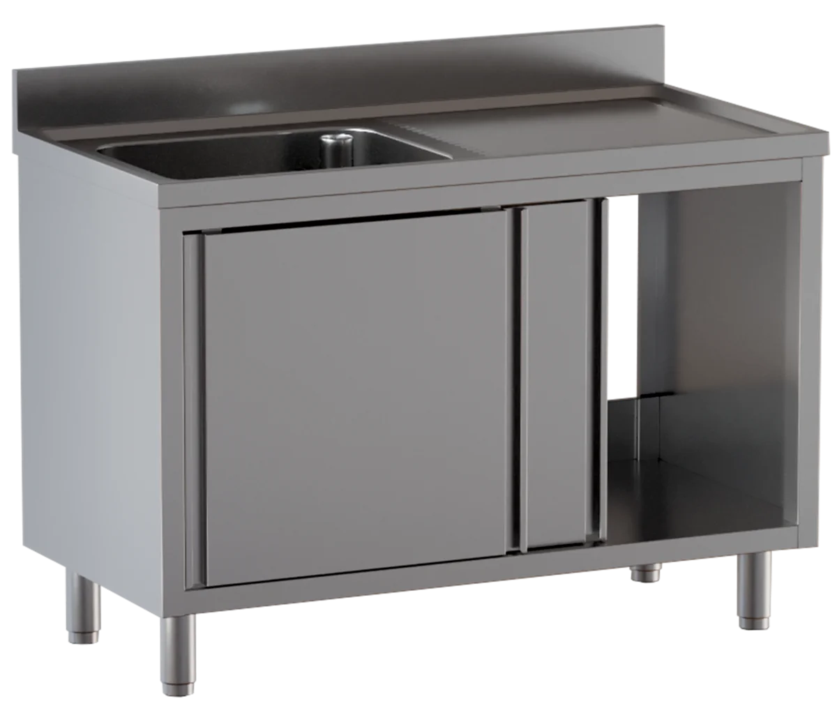 Armoire plonge ECO 12x6 avec 1 bac à gauche
