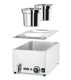 Hendi Set bain-marie Ranger 2 x 4 L avec robinet de vidange, couvercles inclus