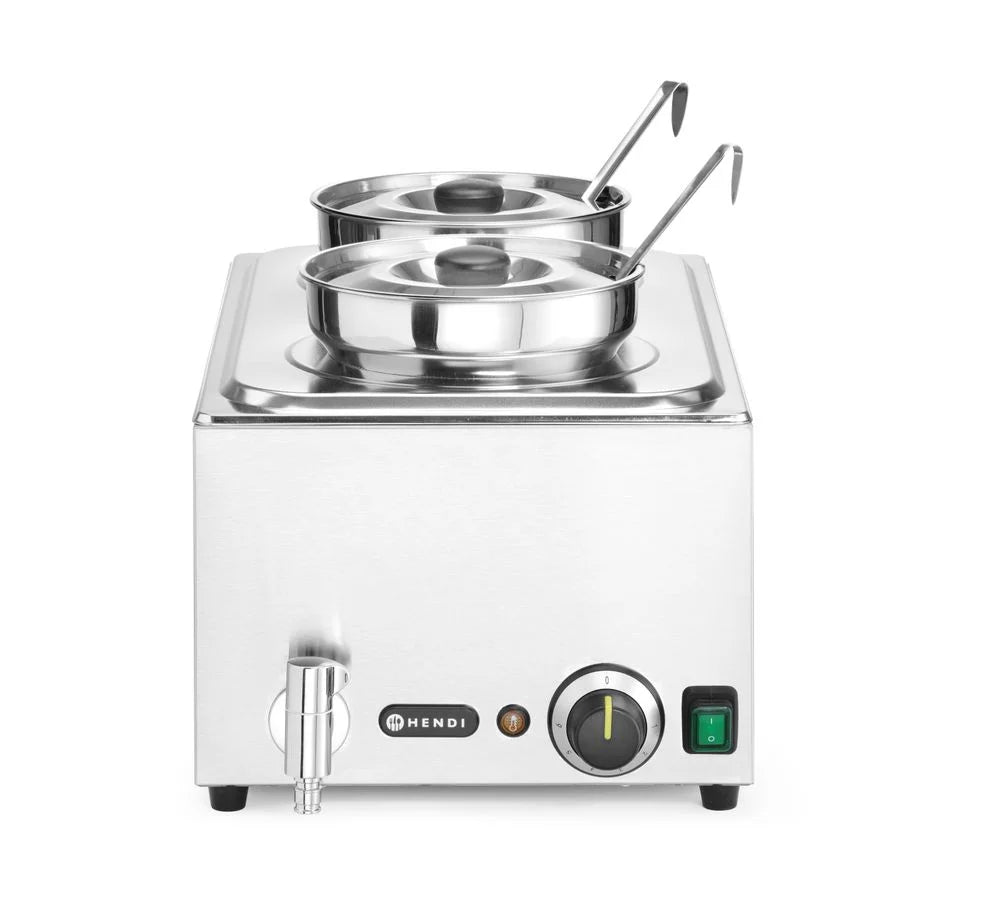 Hendi Set bain-marie Ranger 2 x 4 L avec robinet de vidange, couvercles inclus
