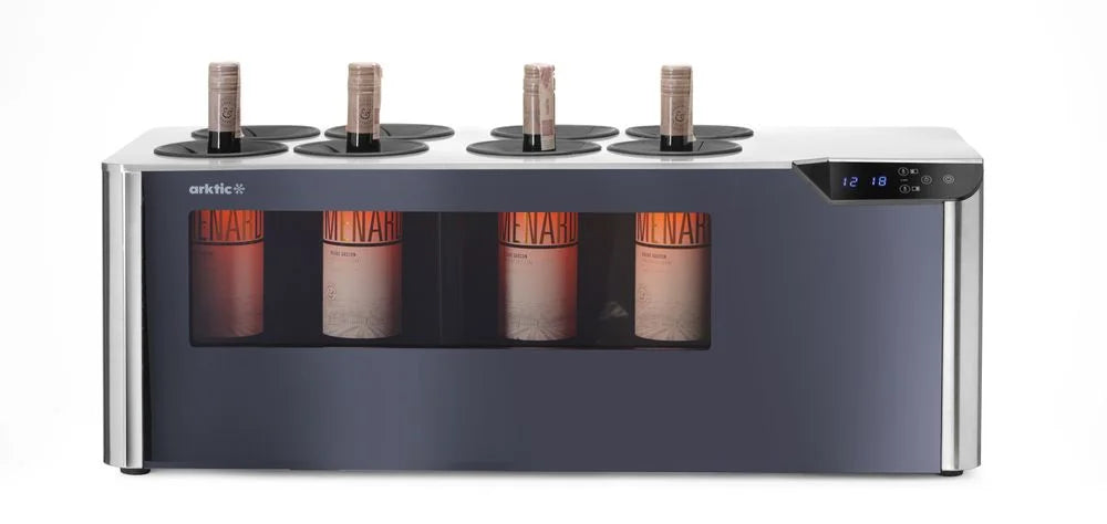 Hendi refroidisseur de bouteilles de comptoir Arktic Cellar, 2 zones, 8 bouteilles, noir
