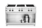 Cuisinière à induction Hendi avec soubassement ouvert, 6 foyers, 400 V