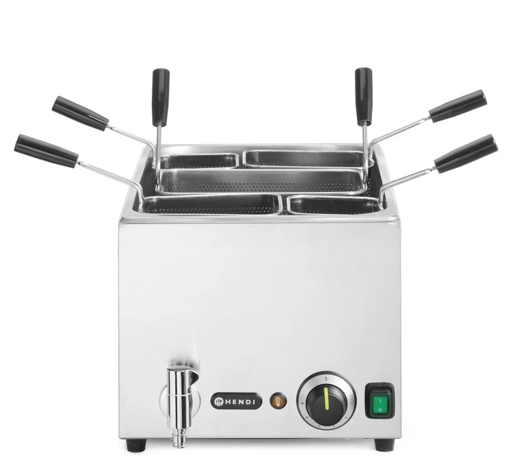 Hendi cuiseur à pâtes avec robinet de vidange, 25 L, avec 5 paniers