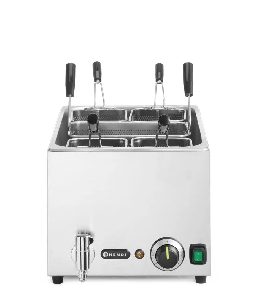Hendi cuiseur à pâtes avec robinet de vidange, 25 L, avec 5 paniers