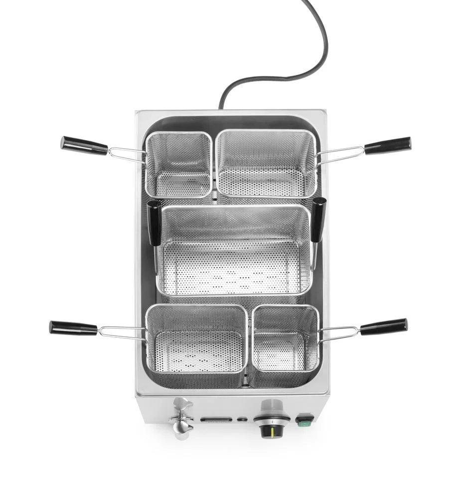 Hendi cuiseur à pâtes avec robinet de vidange, 25 L, avec 5 paniers