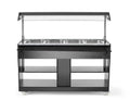 Buffet chaud Hendi, 4 x GN 1/1, sur roulettes