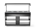 Buffet chaud Hendi, 4 x GN 1/1, sur roulettes