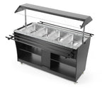 Buffet chaud Hendi, 4 x GN 1/1, sur roulettes