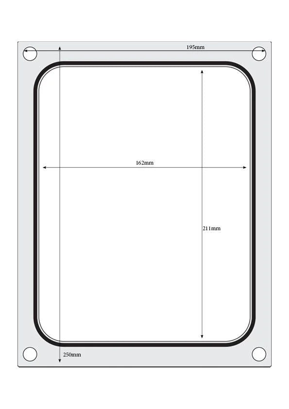 Hendi Matrice pour scelleuse de barquettes Compact, format de barquette 227 x 178 mm