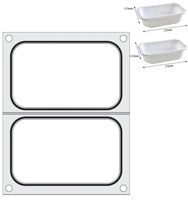 Hendi Matrice pour scelleuse de barquettes Compact, 2 barquettes, 178 x 113 mm chacune