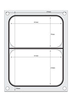 Hendi Matrice pour scelleuse de barquettes Compact, barquette à 2 compartiments, 227 x 178 mm