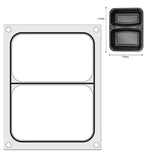 Hendi Matrice pour scelleuse de barquettes Compact, barquette à 2 compartiments, 227 x 178 mm